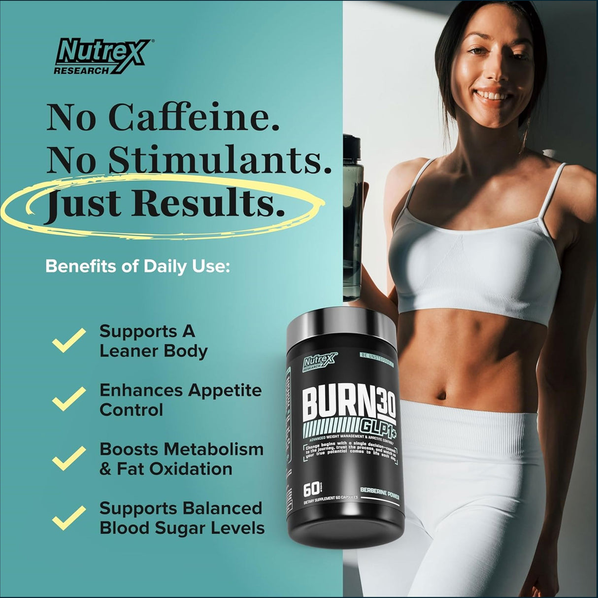 Nutrex GLP1+ Control, 60 Capsules Weight Loss Nutrex Research 