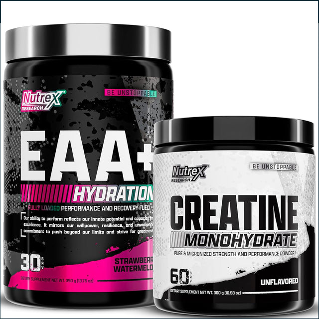 Nutrex EAA+ Hydration + Creatine Performance Stack Combo Deals - BOGO Nutrex Research 