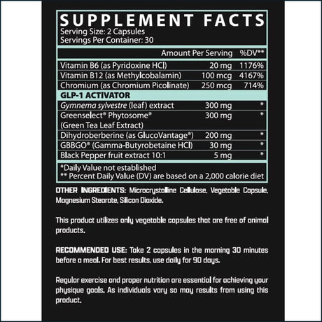 Nutrex GLP1+ Control, 60 Capsules Weight Loss Nutrex Research 