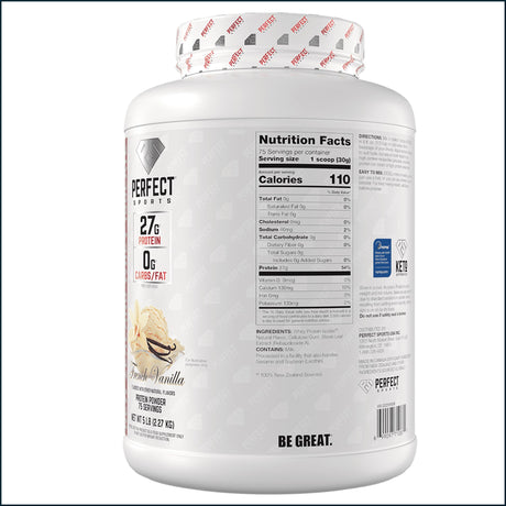 Perfect Sports Diesel 100% New Zealand Whey Protein Isolate Powder, 5lbs - 75 Servings Protein Perfect Sports 