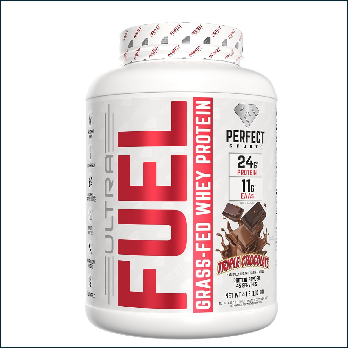 Perfect Sports Ultra Fuel Grass-Fed Whey Protein, 4lbs
