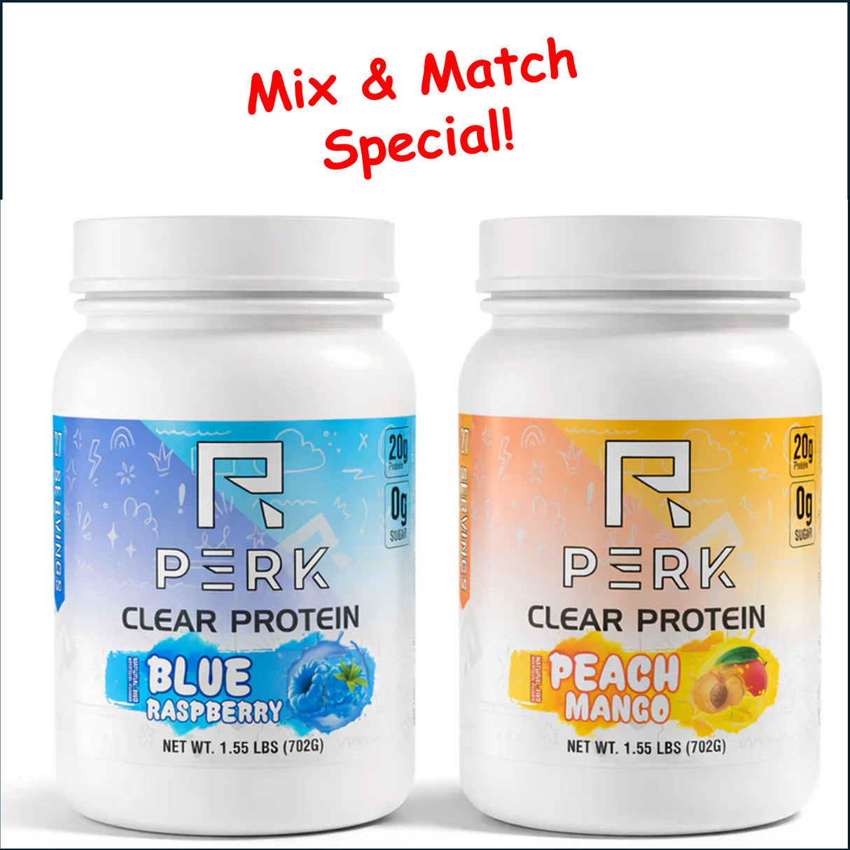 Perk Clear Protein, 2 x 1.55lbs