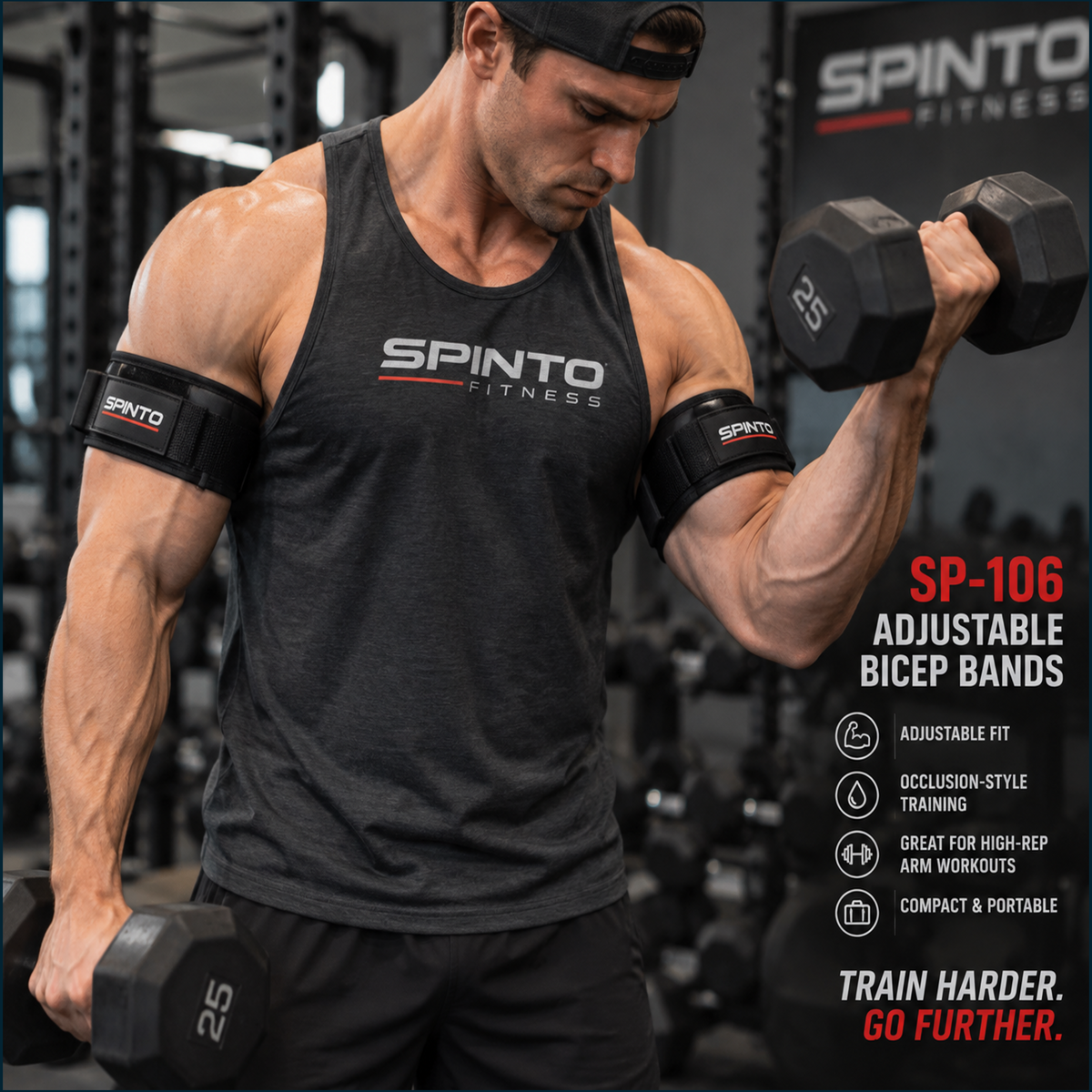 Spinto Fitness Adjustable Bicep Bands, SP-106