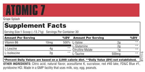 Animal / Universal Nutrition Atomic 7, 1kg - 74 Servings (Limit 6)