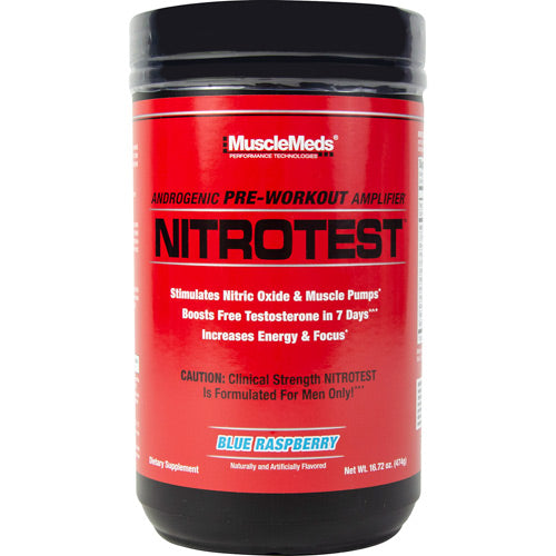 MuscleMeds NitroTest 2 in 1 PreWorkout + Test Booster, 30 Servings