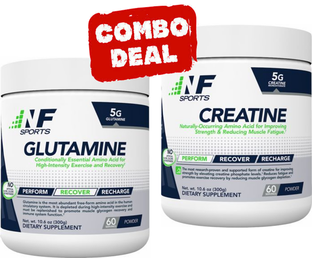 NF Sports Creatine | Glutamine, 60 Servings Each