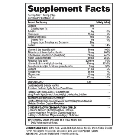 Gaspari Nutrition SizeOn, 3.59lbs