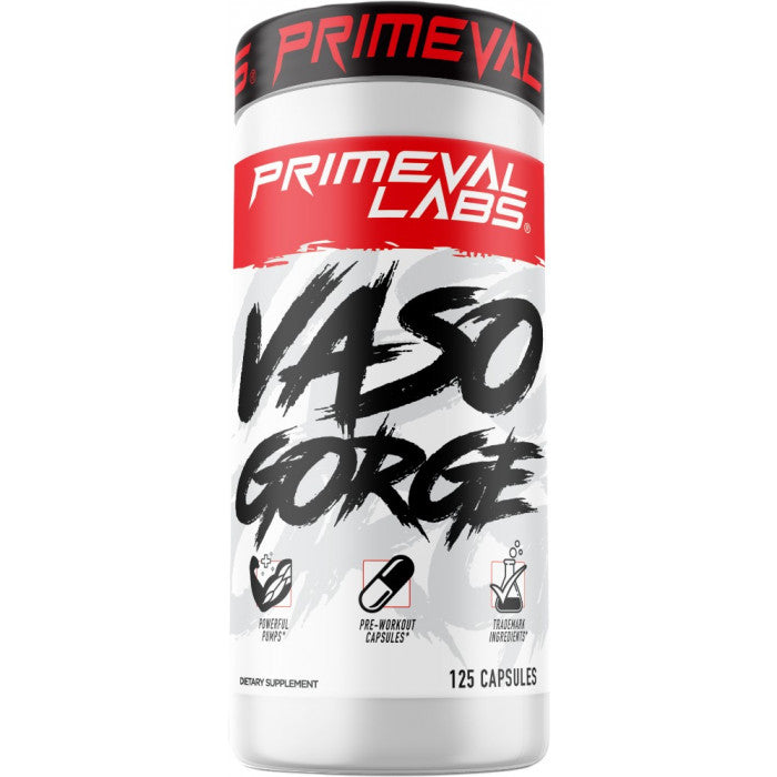 Primeval Labs Vasogorge Pre Workout, 125 Caps